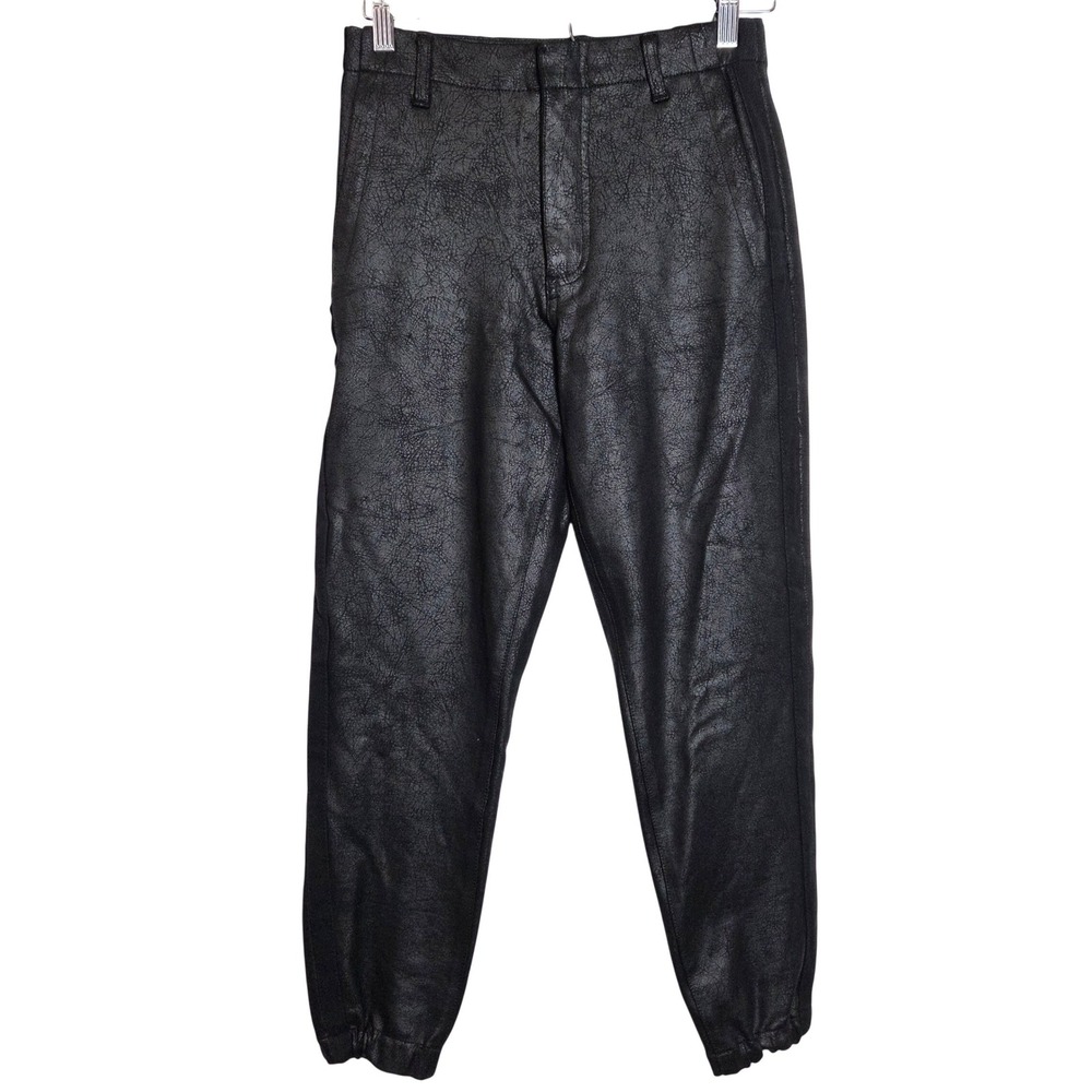 Kut From The Kloth Frida‎ Faux Leather Jogger Pants Slim Track High Rise Edgy